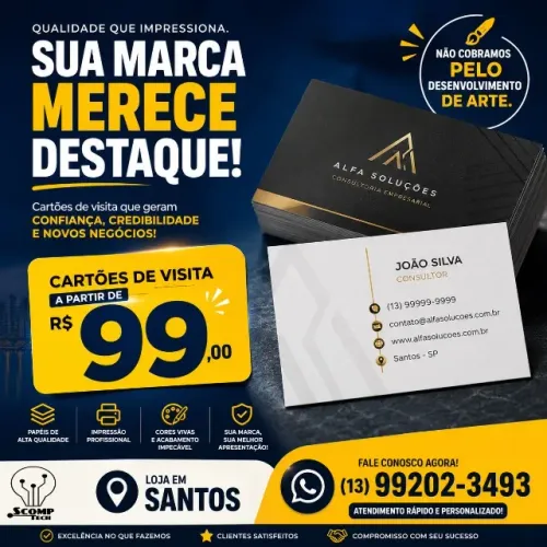 Promoção cartão de visita - panfletos