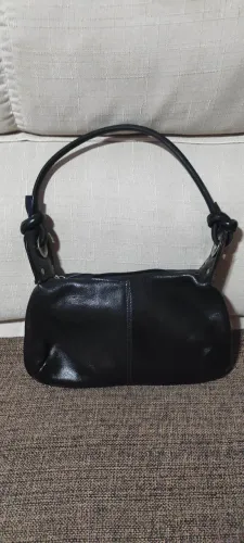 Bolsa Preta em Couro Legítimo - NOVA !!!