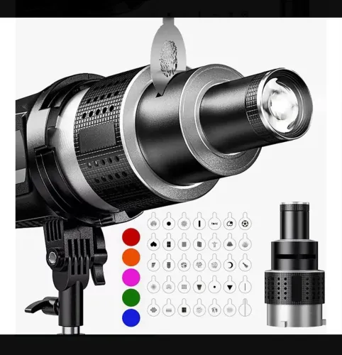 Lente Projeção Bowens Fotografia Holofote Óptico Vedo 35 Efeitos 5 Filtros
