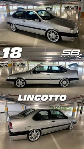 Rodas Fiat Lingotto prata aro 18 4x98 novas