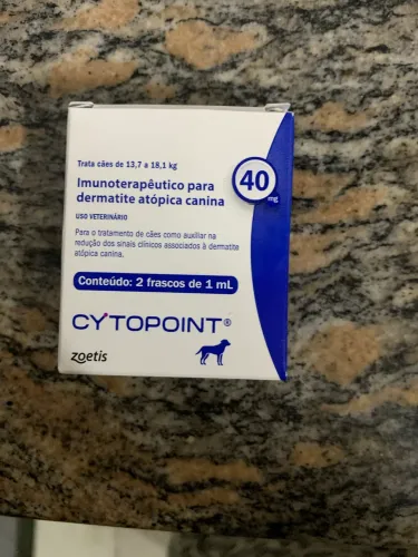 Cytopoint injetável para alergia dermatites cães 2 frascos de 40 mg