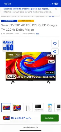 Tv 50 polegadas TCL