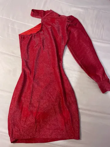 VESTIDO LUREX VERMELHO