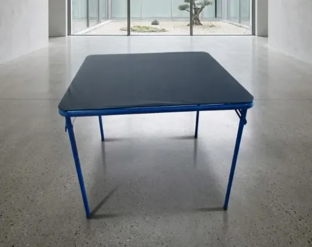 Mesa dobrável portátil reforçada - 86 x 86 cm - ideal para festas e eventos 