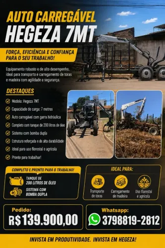 Auto Carregável Florestal Hegeza 7 metros