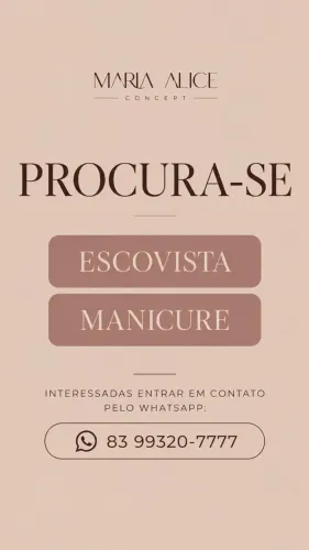 VAGA MANICURE E ESCOVISTA
