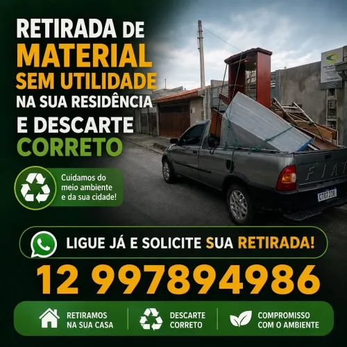 Tira entulho Remoção materiais em geral
