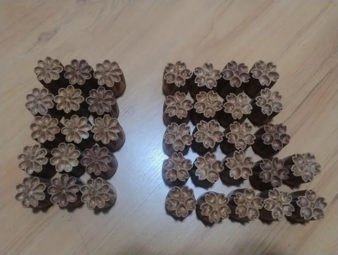 Kit carimbo madeira manju 15 margarida 22 Sakura 