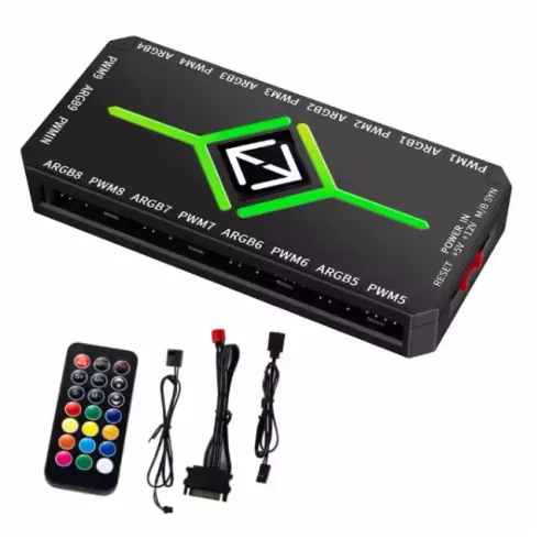 Hub Controlador ARGB 5V + PWM para até 9 Fans | PC Gamer