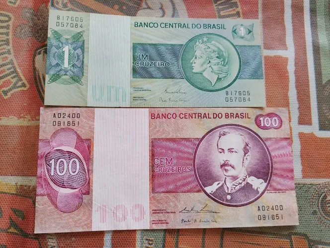 Cédula de 1 e de 100 Cruzeiros soberbas