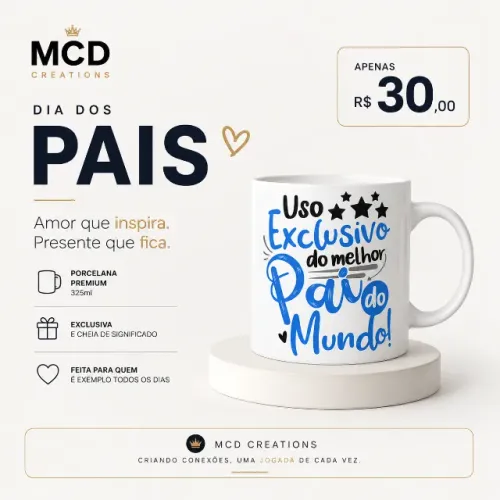 Caneca de dias dos pais