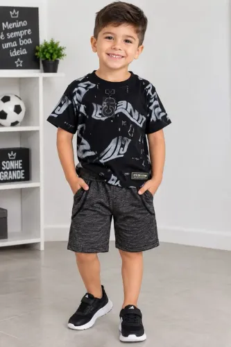 Conjunto Premium Para Meninos, Elegância e leveza, Tam 06<br>Apenas