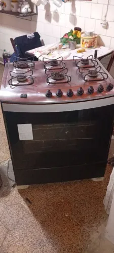 Fogão 6 bocas usado. Forno top