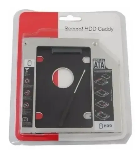 Adaptador Caddy Para Segundo Hd Ou Ssd 12.7mm P/ Notebook