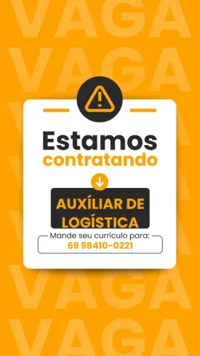 Vaga de auxiliar de logística em materiais de construção.