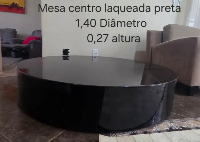 MESA DE CENTRO LAQUEADO PRETO