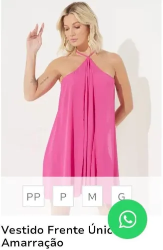 Vestido Rosa frente única Sommer