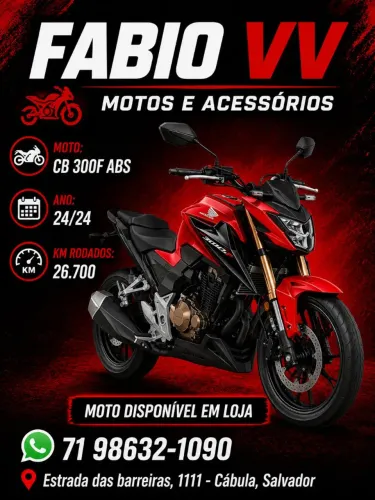 Moto pra vender logo CB 300F ABS 24/24 aceitamos moto na base de troca outro modelos 