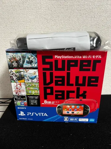 Console PS Vita Slim Red/Black Super Value Pack - Completo e Impecável