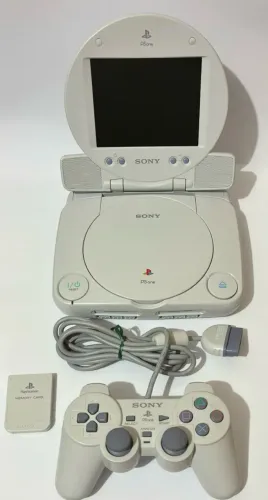 PlayStation PS ONE combo com tela LCD branquinho top