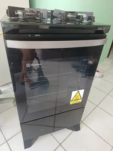 Fogão automático mesa de vidro tripla chama