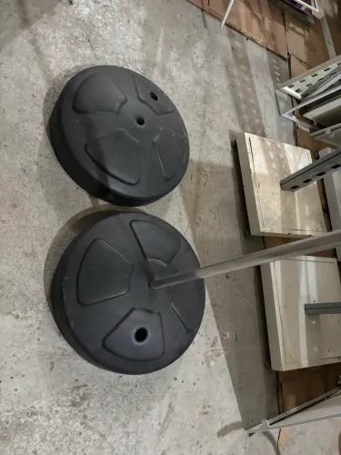 Base com Hastes para placa/ Sinalização ou suporte