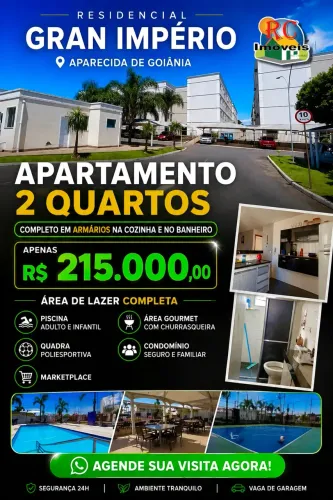 Apartamento de 2 quartos no RESIDENCIAL GRAN IMPÉRIO