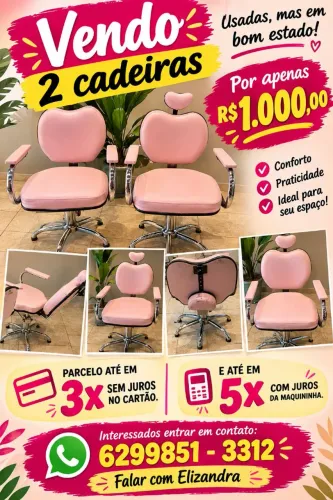 Cadeiras de salão usadas