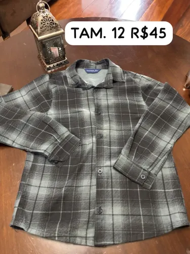 Camisa xadrez TAM 12 anos 
