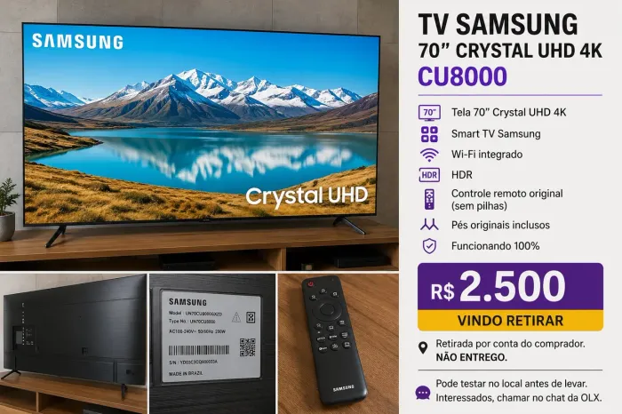TV SAMSUNG 70? 4K CRYSTAL UHD