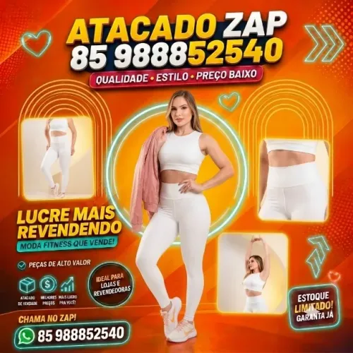 CONJUNTO FITNESS FEMININO PARA ACADEMIA ATACADO