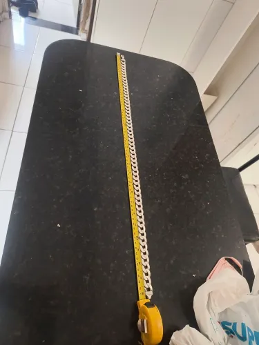 Corrente de Prata 925, 17mm "escama de peixe"