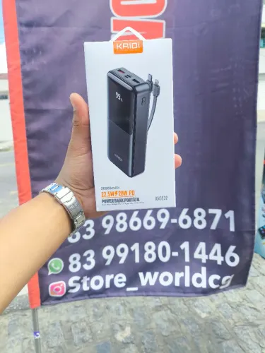 Carregador Portátil 20.000Mah Kaidi - Loja Store World