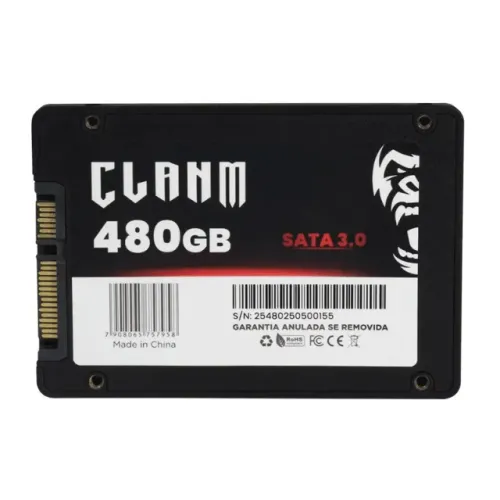 SSD 480GB SATA III CLANM 2,5 pol.
