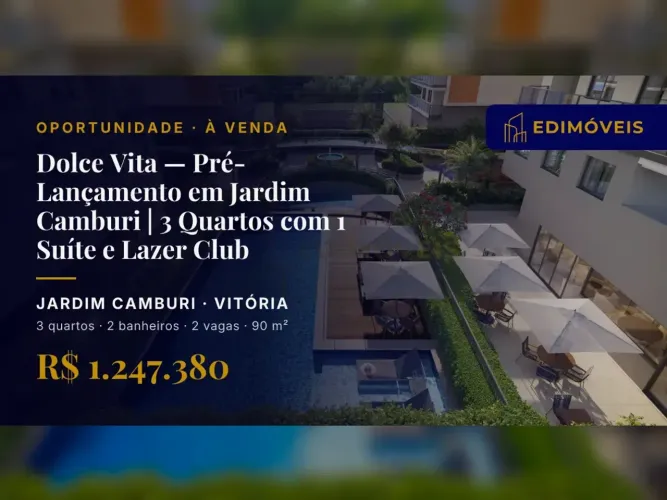 Seu novo lar: Apartamento 3 quartos em Jardim Camburi, venha conhecer!