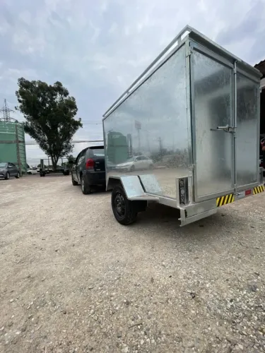 Carretinha Baú Galvanizada Nova - Pronta para Rodar (2,00x1,20x1,20)