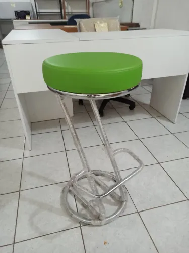 banqueta alta cromada