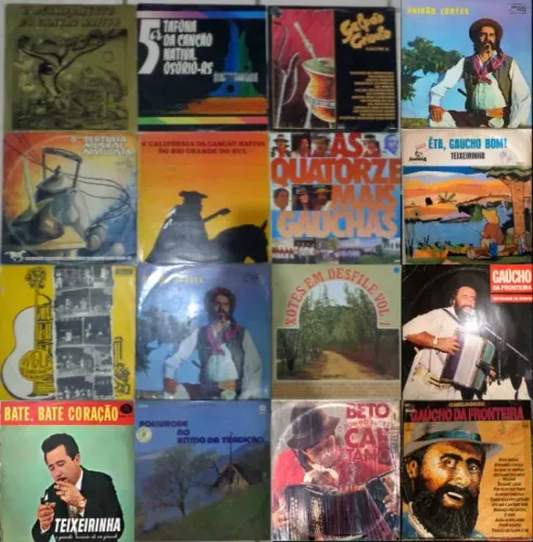 Lote 16 LPs Música Gaúcha e Festivais