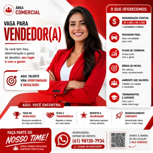 Assistente de Vendas | Vagas Abertas