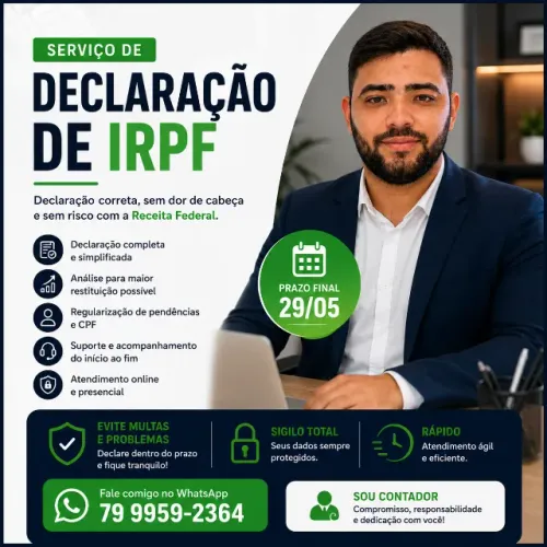 CONTABILIDADE - DECLARAÇÃO DE IMPOSTO DE RENDA 2026