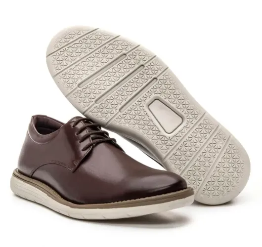 Sapato Oxford Casual Masculino Couro Legitimo
