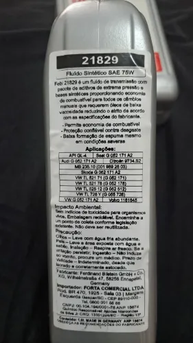 Oleo para caixa marcha ford ka 1.0 2018.