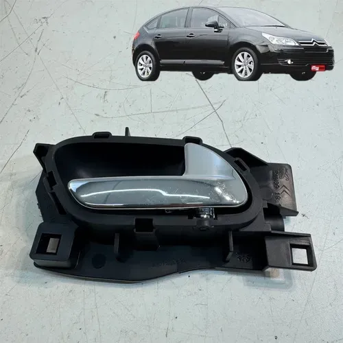Maçaneta Interna Por Citroen C4 2009 2013 Dianteira Direita Cromado Dianteira