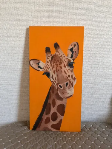 Quadro Acrílico na Tela Girafa