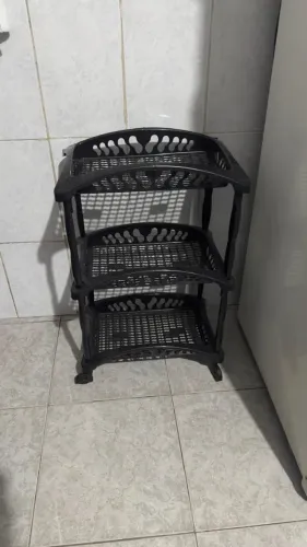 fruteira modular plastico preta 