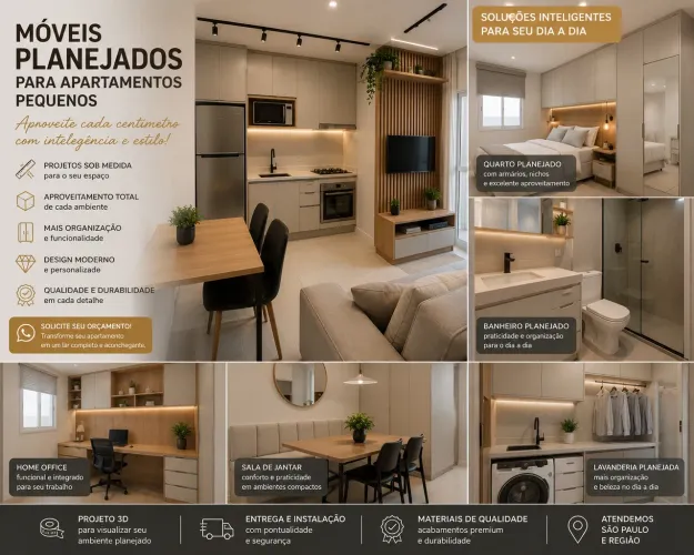 Móveis para apartamento compacto