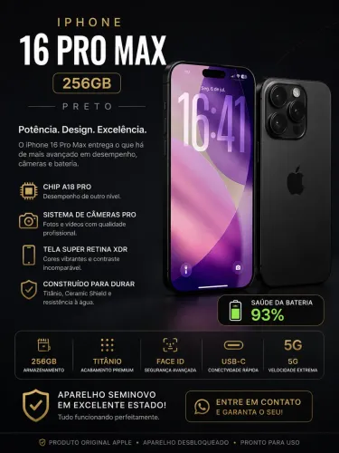iPhone 16 Pro Max 256 GB 93%