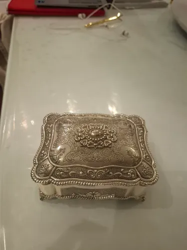 Porta joia metal prata