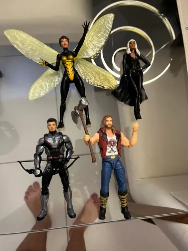 Marvel legends vespa Thor tempestade e gavião arqueiro