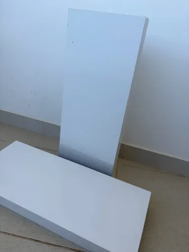 2 Prateleiras MDF Branco Laqueado 80 cm
